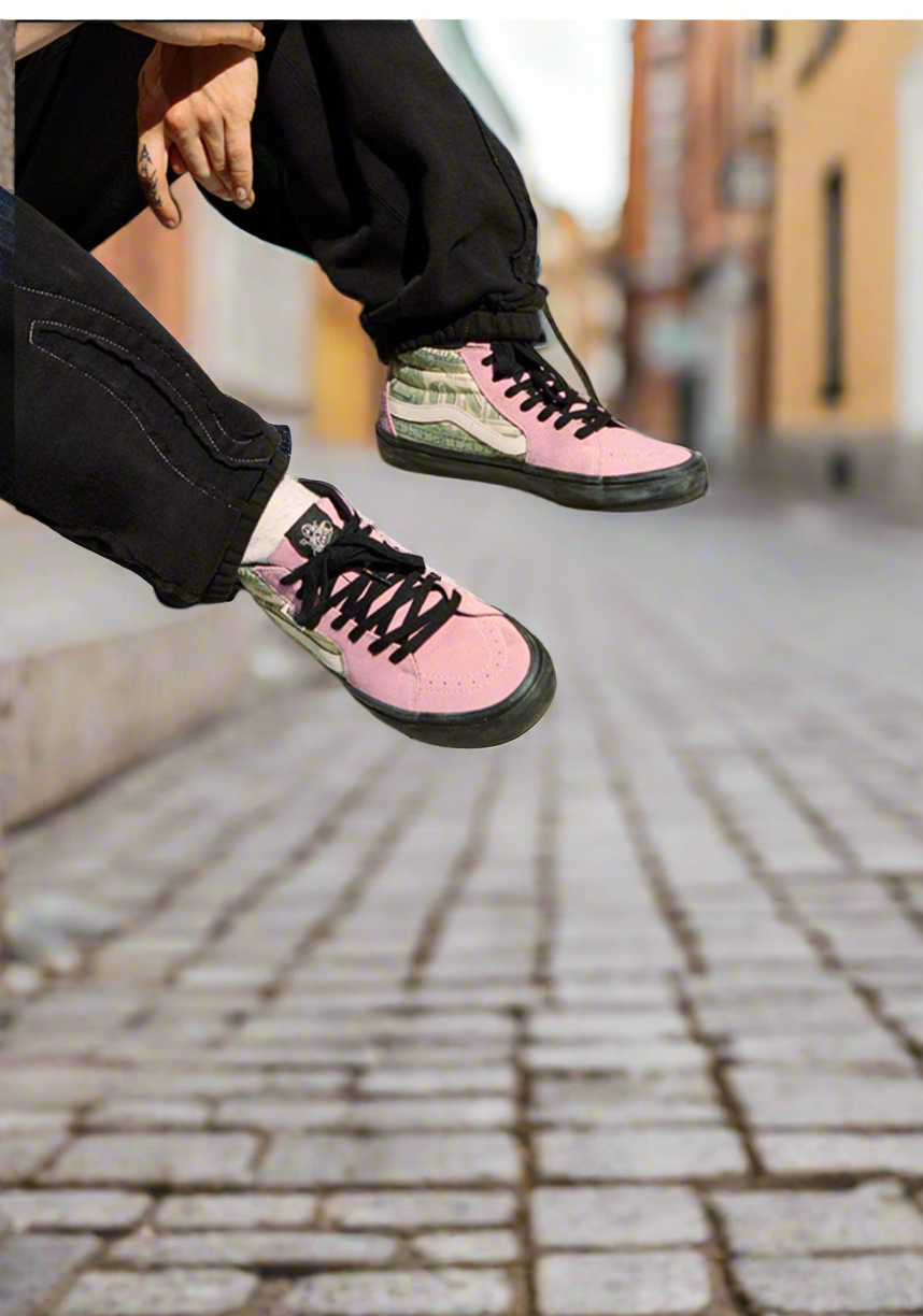 Supreme x Vans Men’s NIB Grosso Mid Dollar Pink Sneaker Size M 8.5