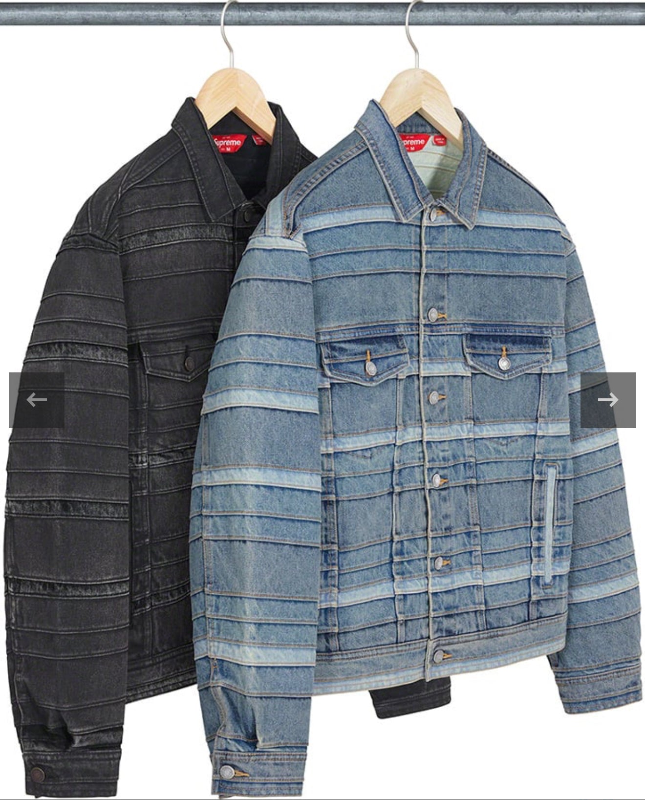 “Supreme Layered Denim Trucker Jacket XL – Rare Streetwear Icon”